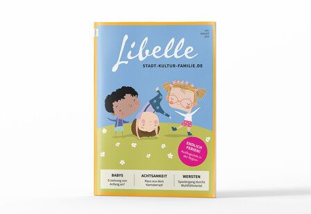 Das Cover der Juli/August Ausgabe des Familienmagazins Libelle aus Düsseldorf