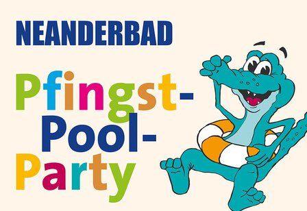 Plakat Neanderbad Pfings-Pool-Party