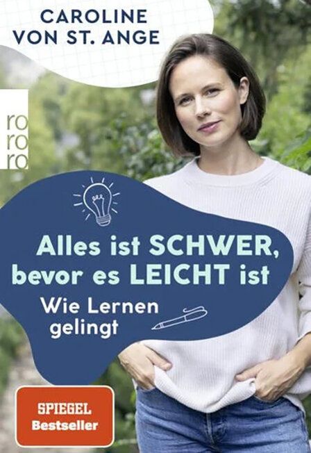 Cover des Buches Alles ist schwer, bevor es leicht wird, Porträt einer Frau und Typografie