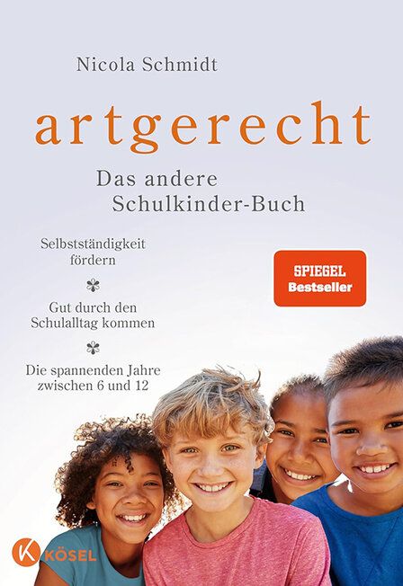 Cover des Buches Artgerecht, Porträt von vier Kindern vor Himmel und Typografie